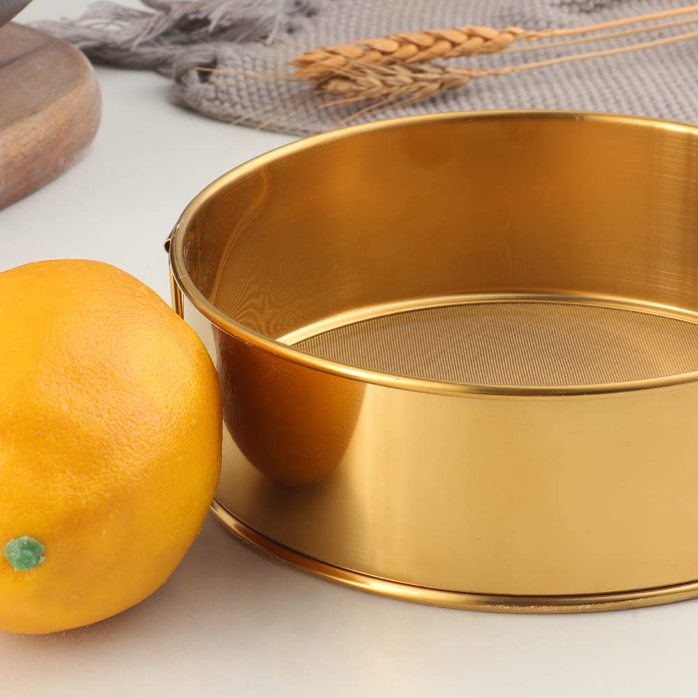 Premium 18/10 Stainless Steel Flour Sifter - 80 Mesh Fine Kitchen Strainer for Baking Cakes, Bread & Pastries | Perfect for Home Bakers & Professional Chefs