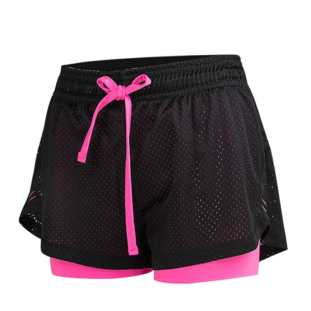 Women's Stretch Quick Dry Sports Shorts - High Waist Gym Running Yoga Fitness Shorts for Women (Color: A, Size: L) | Perfect for Workouts, Jogging & Lounge Wear