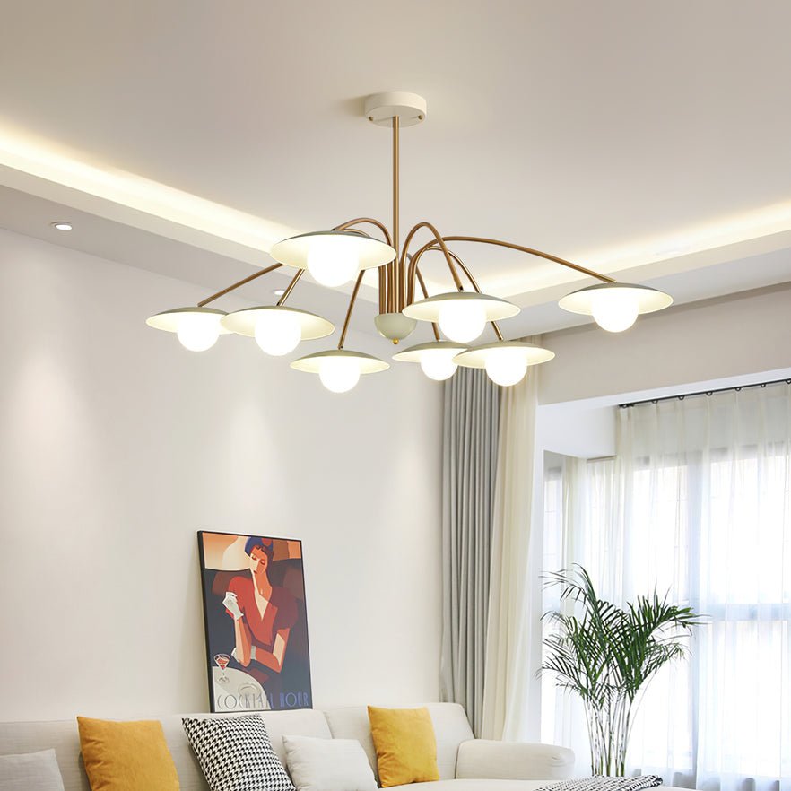 Elegant Champignon Chandelier - Modern Mushroom-Shaped Ceiling Light Fixture for Dining Room, Bedroom & Living Room Decor