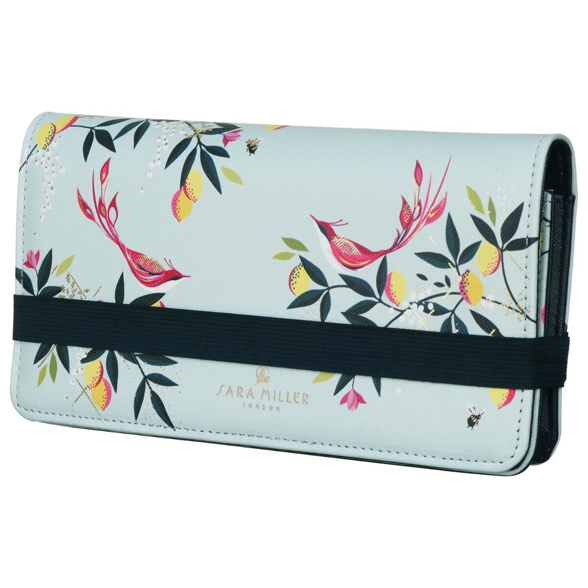 Sara Miller Duck Egg Orchard Birds Travel Wallet - Stylish RFID Blocking Passport Holder for Women | Perfect for International Trips, Vacations & Business Travel