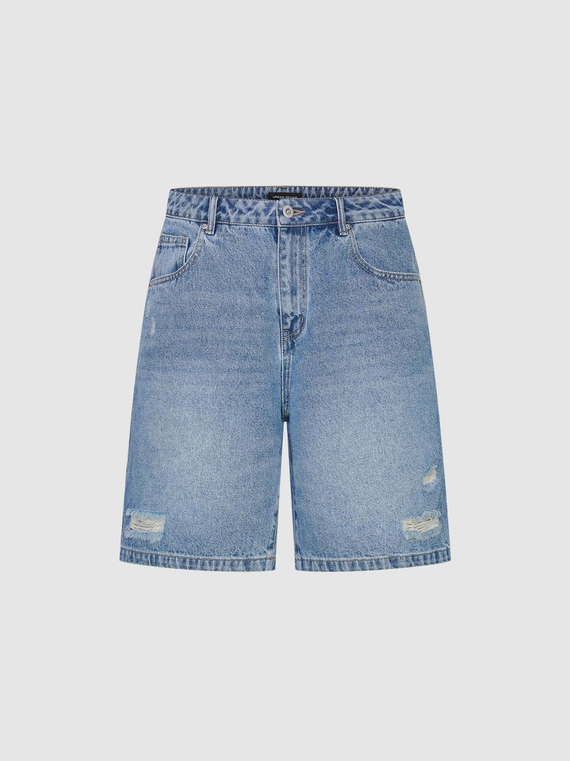 Stylish Women's Denim Shorts UMM850049 - High Waisted Distressed Denim Shorts for Summer | Perfect for Casual Outfits, Beach Trips, and Music Festivals