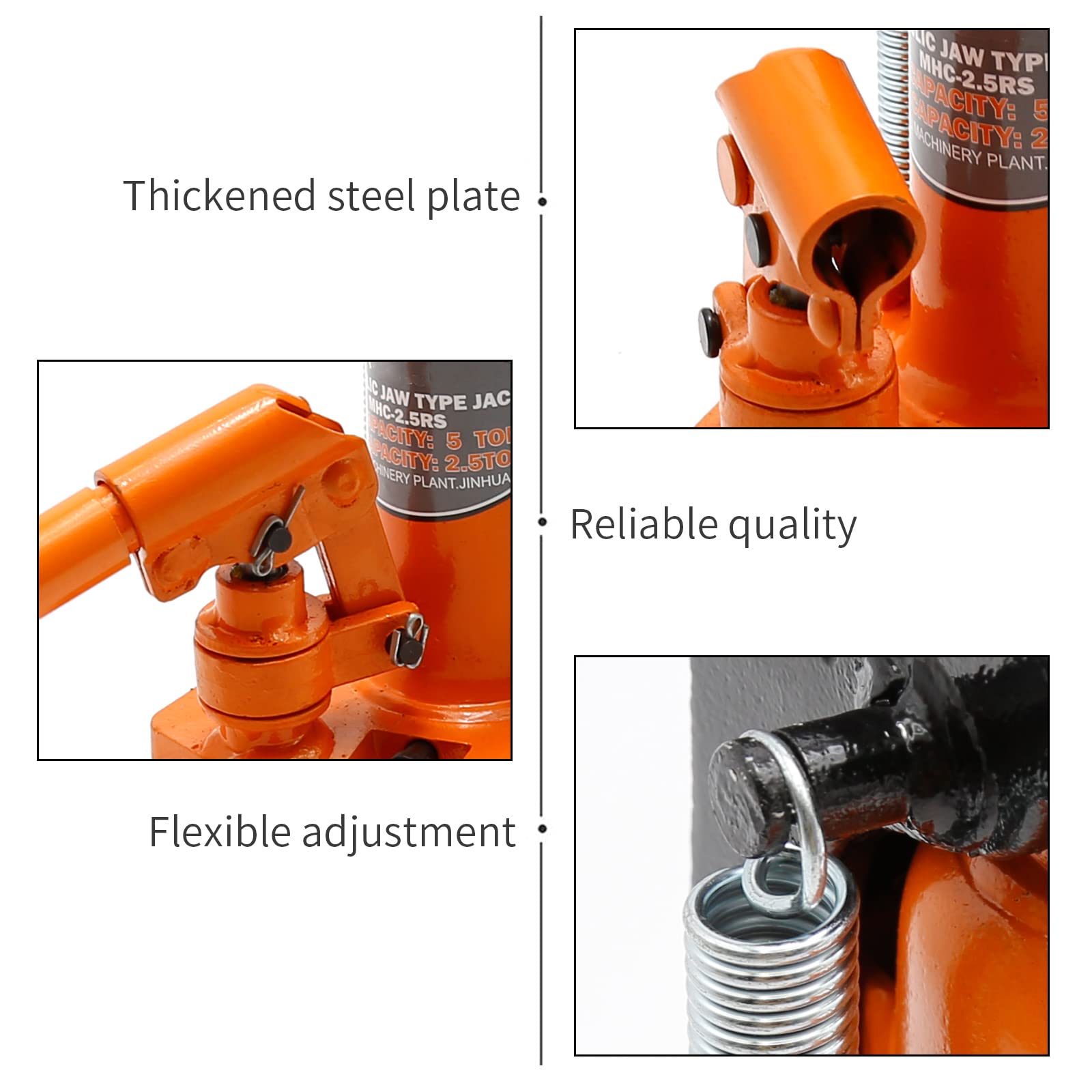 5 Ton Hydraulic Toe Jack - Heavy Duty Manual Hand Pump Lift for Industrial Equipment - Heat-Treated Steel Construction - Yellow (Ideal for Machinery Repair, Automotive Lifting & Construction Sites)