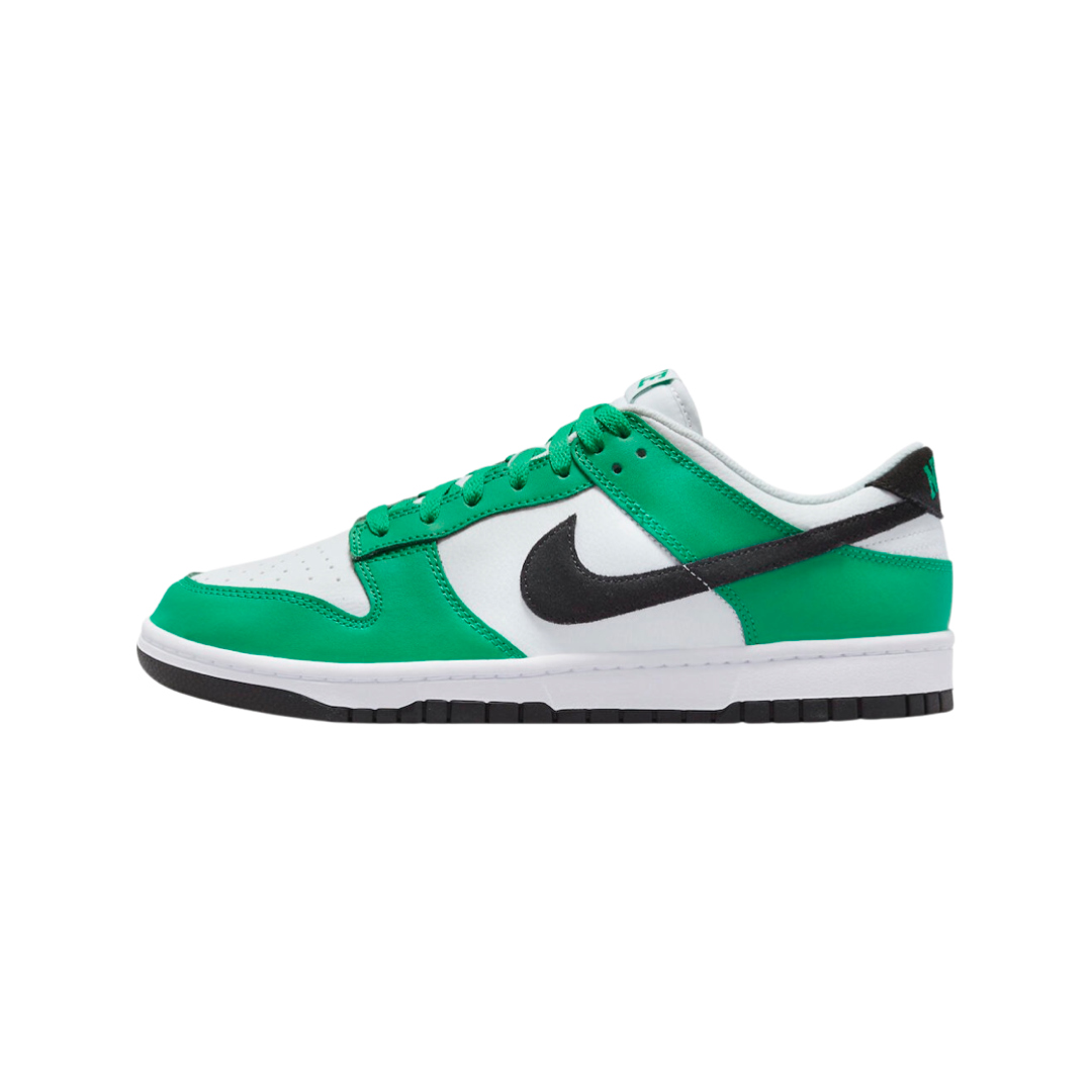 Nike Dunk Low Men's Shoes - White, Green & Black | Basketball Sneakers for Casual Wear & Street Style