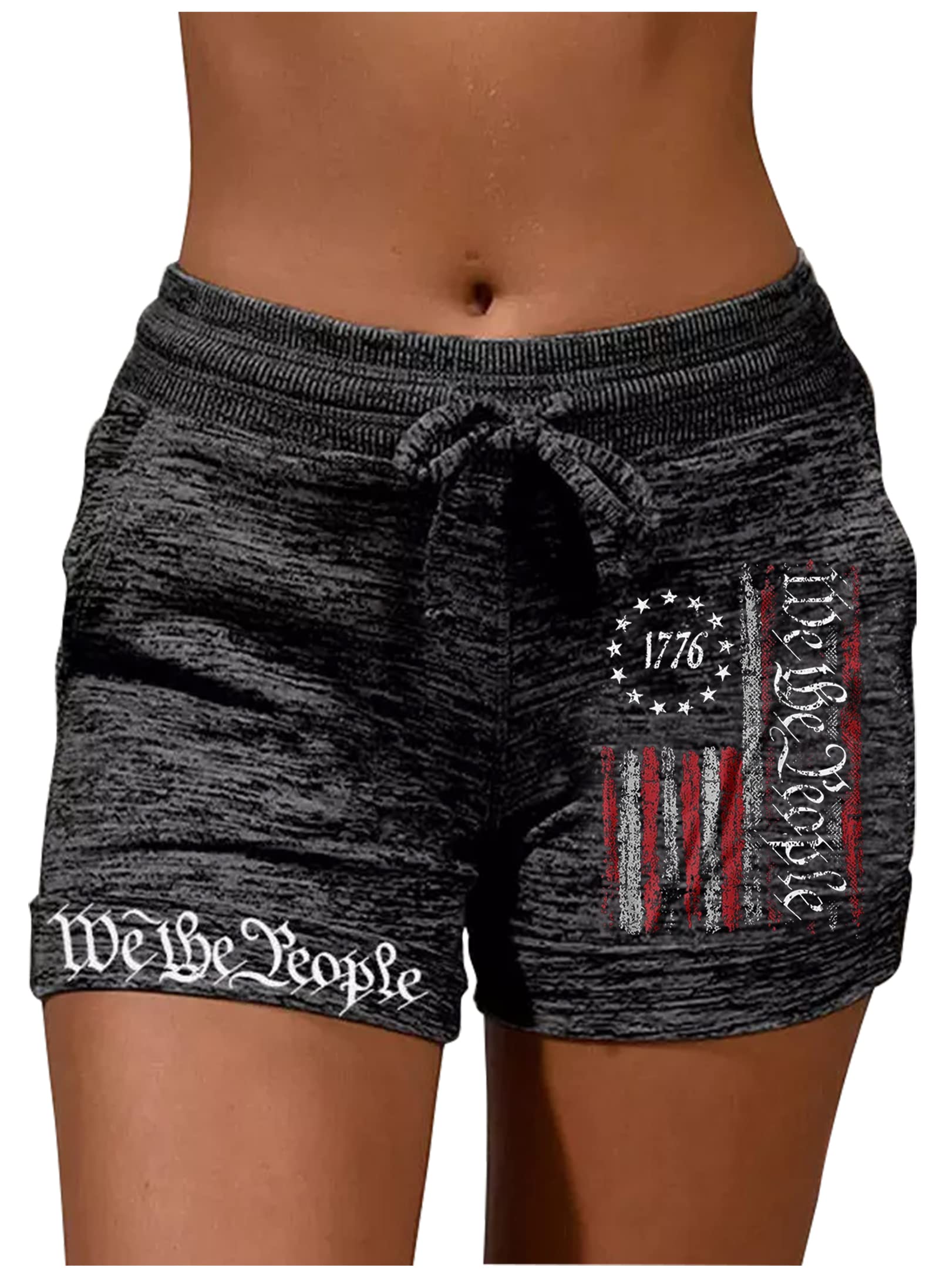 Women's Summer Drawstring Waist Sweat Shorts - Casual Gym Running Shorts with Pockets - Comfy Lounge Shorts for Vacation, Beach & Everyday Wear