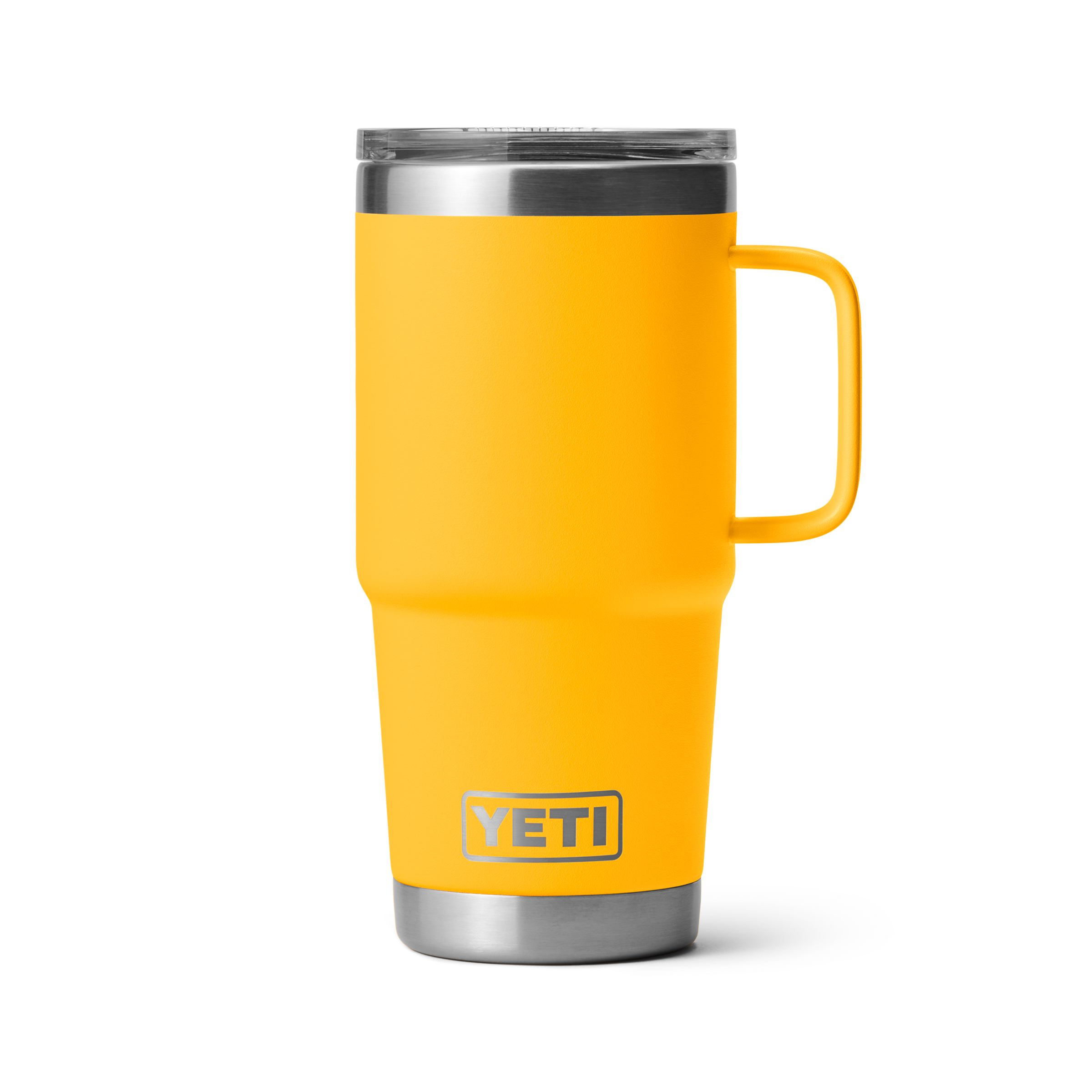 Yeti Rambler 20 oz Stainless Steel Travel Mug with Lid - Alpine Yellow | Insulated Tumbler for Hot & Cold Drinks | Perfect for Camping, Hiking, and Commuting