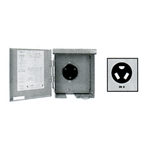 30 AMP Power Outlet Box - Heavy Duty Electrical Enclosure for RV, Marine & Outdoor Use - Parallax U013P - Perfect for Camping, Boating & Off-Grid Power Solutions