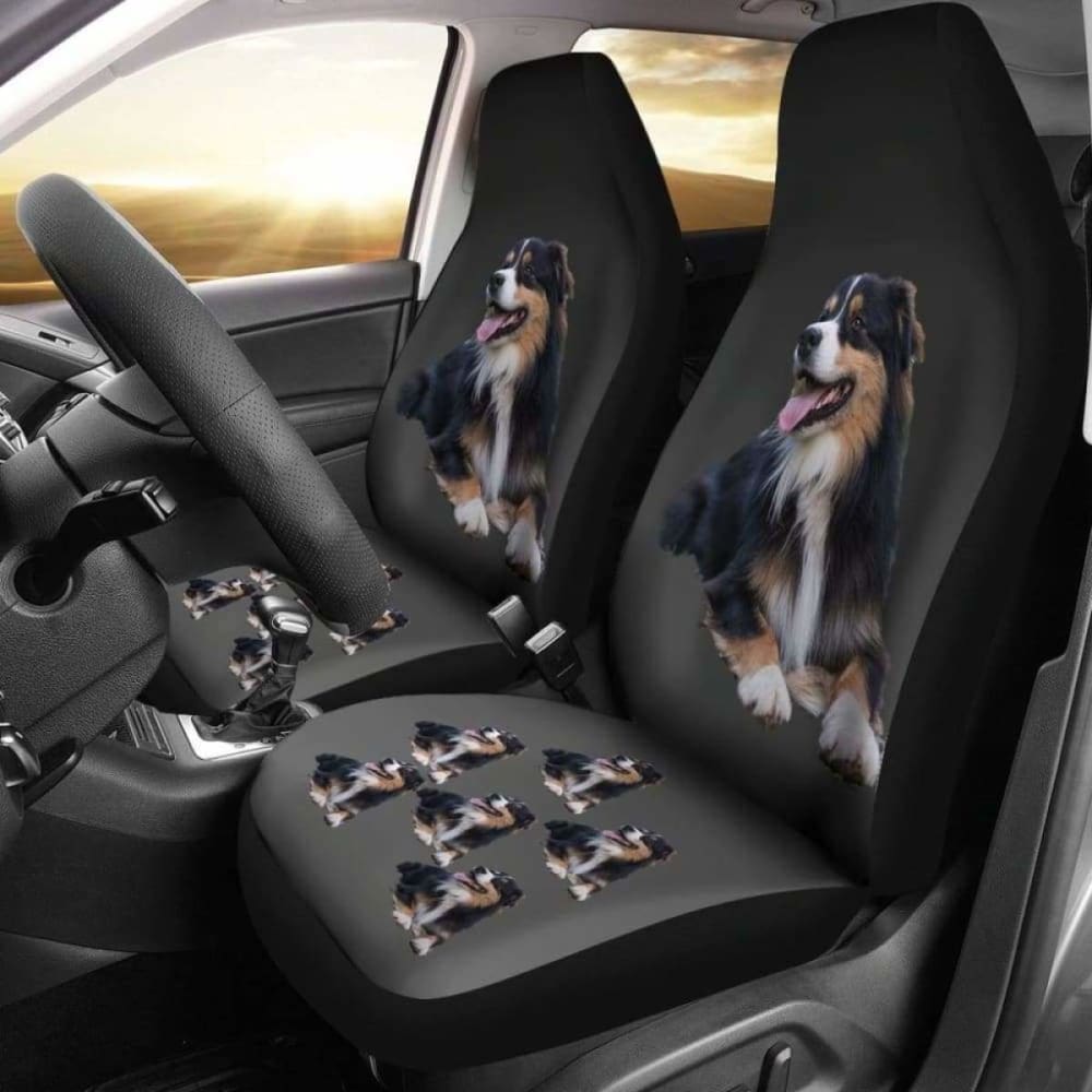 Premium Australian Shepherd Black Car Seat Cover - Waterproof & Non-Slip Pet Seat Protector for Dogs - Perfect for SUVs, Trucks & Sedans - Easy to Clean & Install