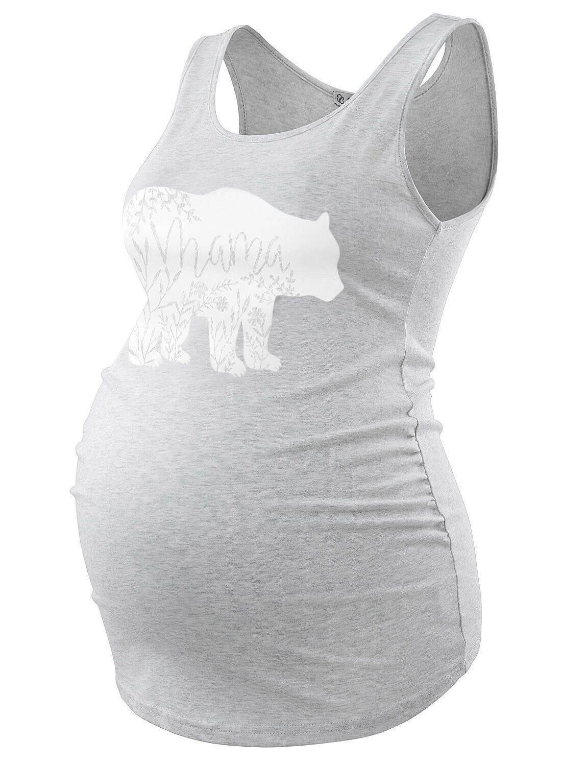GINKANA Maternity Tank Tops - Sleeveless Ruched Nursing Shirts for Pregnant Women | Comfortable Maternity Clothes for Summer, Breastfeeding & Everyday Wear