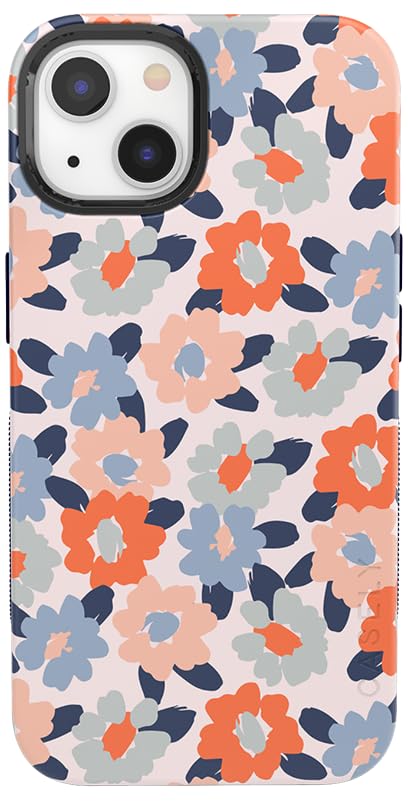 Casely iPhone 13 Case with MagSafe Compatibility - Pastel Floral Design & Field of Flowers Pattern | Slim Protective Cover for Everyday Use, Work & Travel