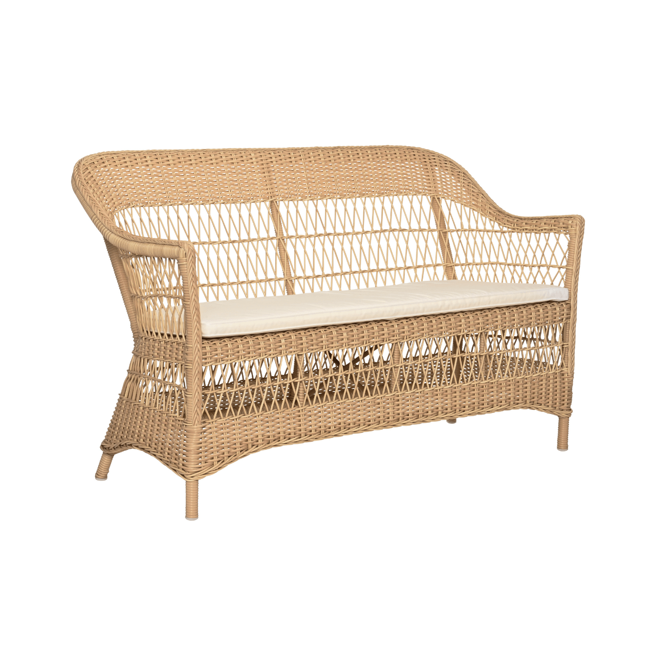 Charlot Outdoor 2-Seater Patio Sofa - Waterproof Wicker Furniture for Garden, Balcony, and Poolside Relaxation