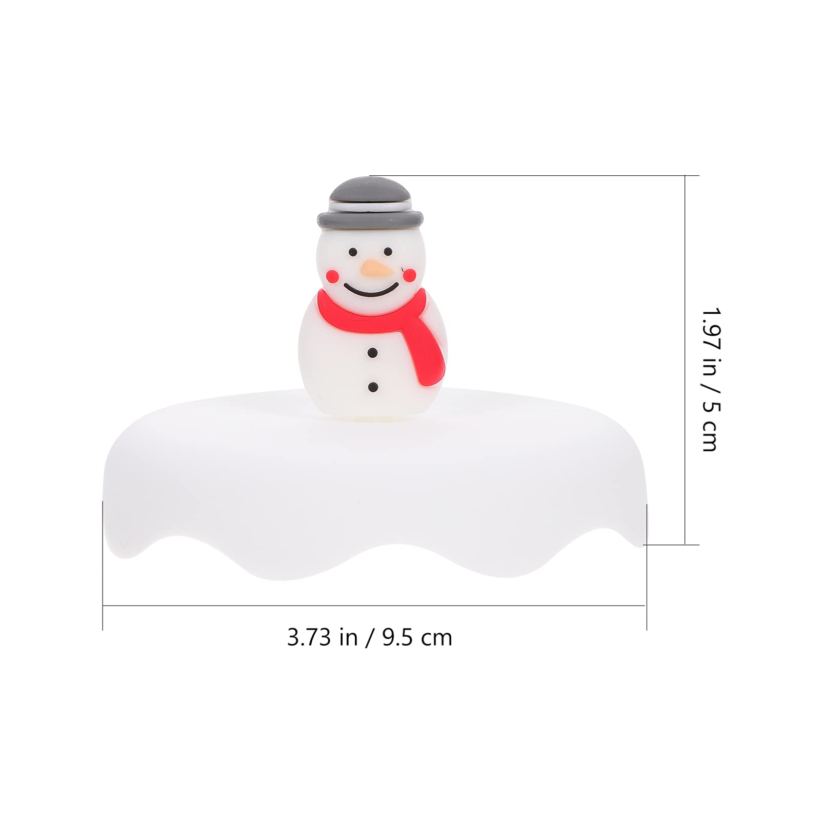 Hemoton 2-Pack Christmas Snowflake Silicone Cup Covers - Leakproof & Airtight Cartoon Mug Lids for Hot/Cold Drinks - Perfect for Holiday Parties, Coffee Shops & Home Use