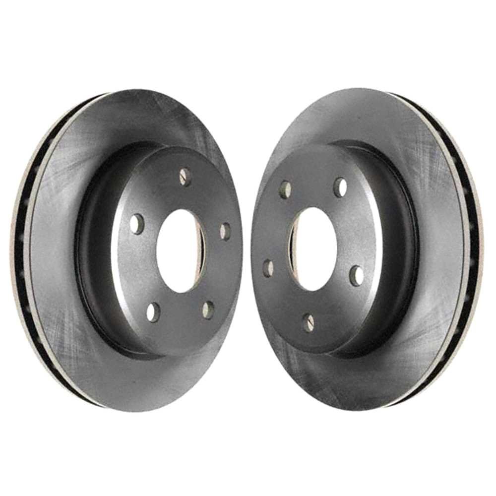 Deebior Front Brake Rotor Pair Compatible with 2006-2009 Mitsubishi Raider, 2005-2010 Dodge Dakota & 2011 Ram Dakota - Durable Disc Brakes for Smooth Stopping - Perfect for Off-Roading, Daily Commuting & Towing