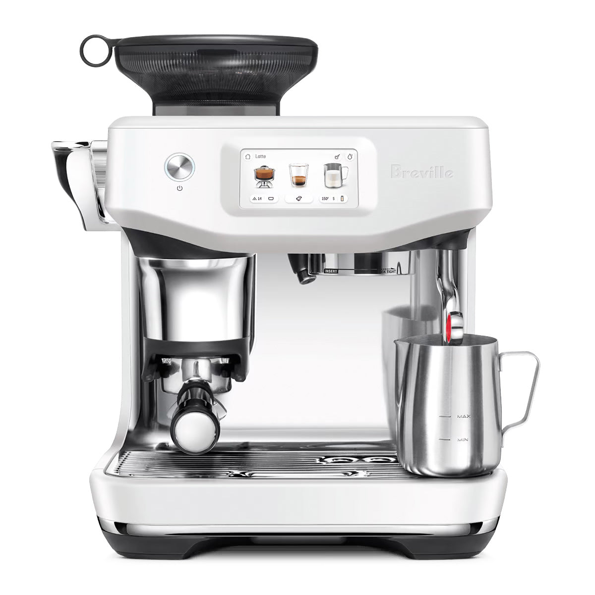 Breville Barista Touch Impress Automatic Espresso Machine with Built-in Grinder - Sea Salt (BES881SST) | Perfect for Home Baristas & Coffee Lovers | Ideal for Espresso, Latte & Cappuccino Making