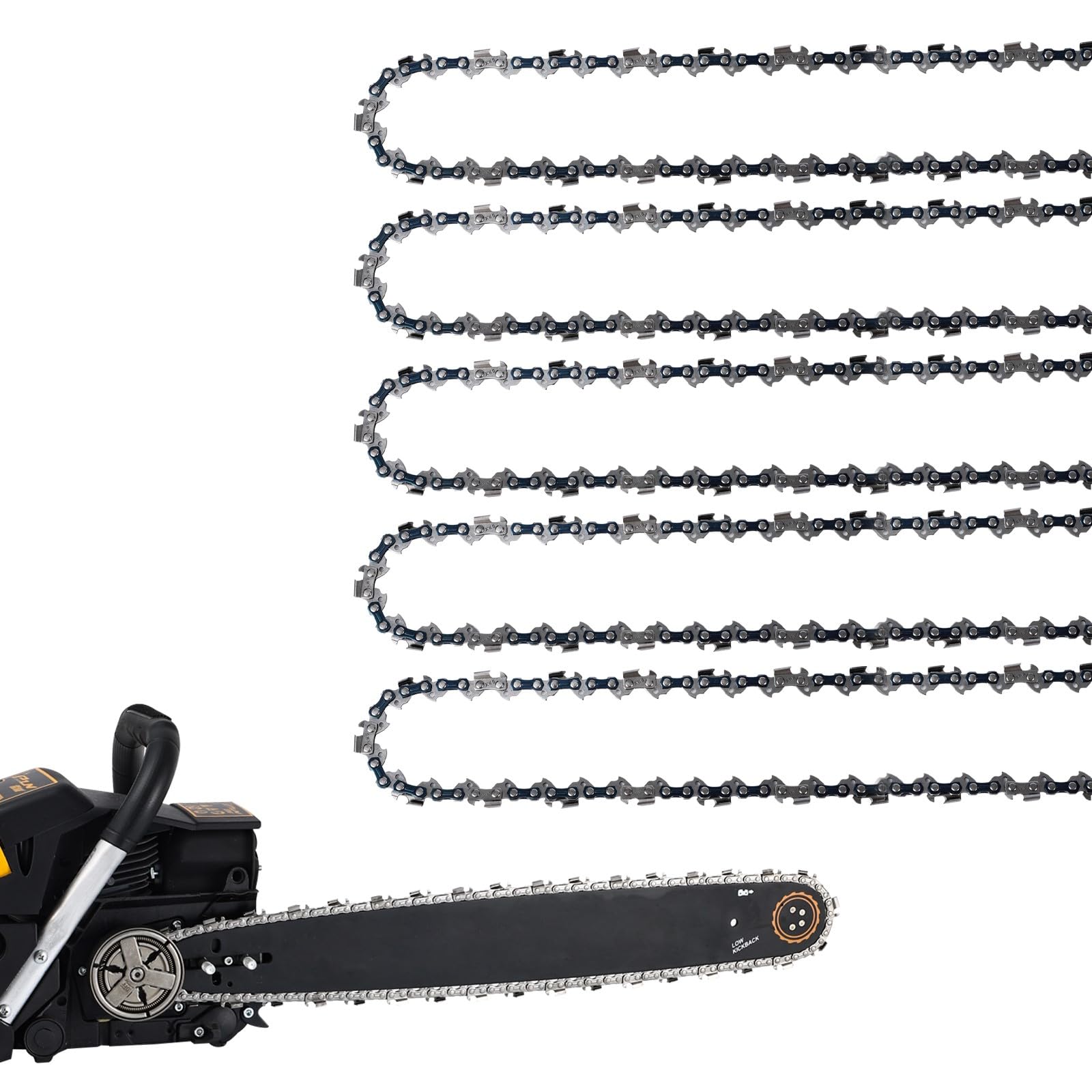 5 Pack 14 Inch Chainsaw Chain - 52 Drive Links .050