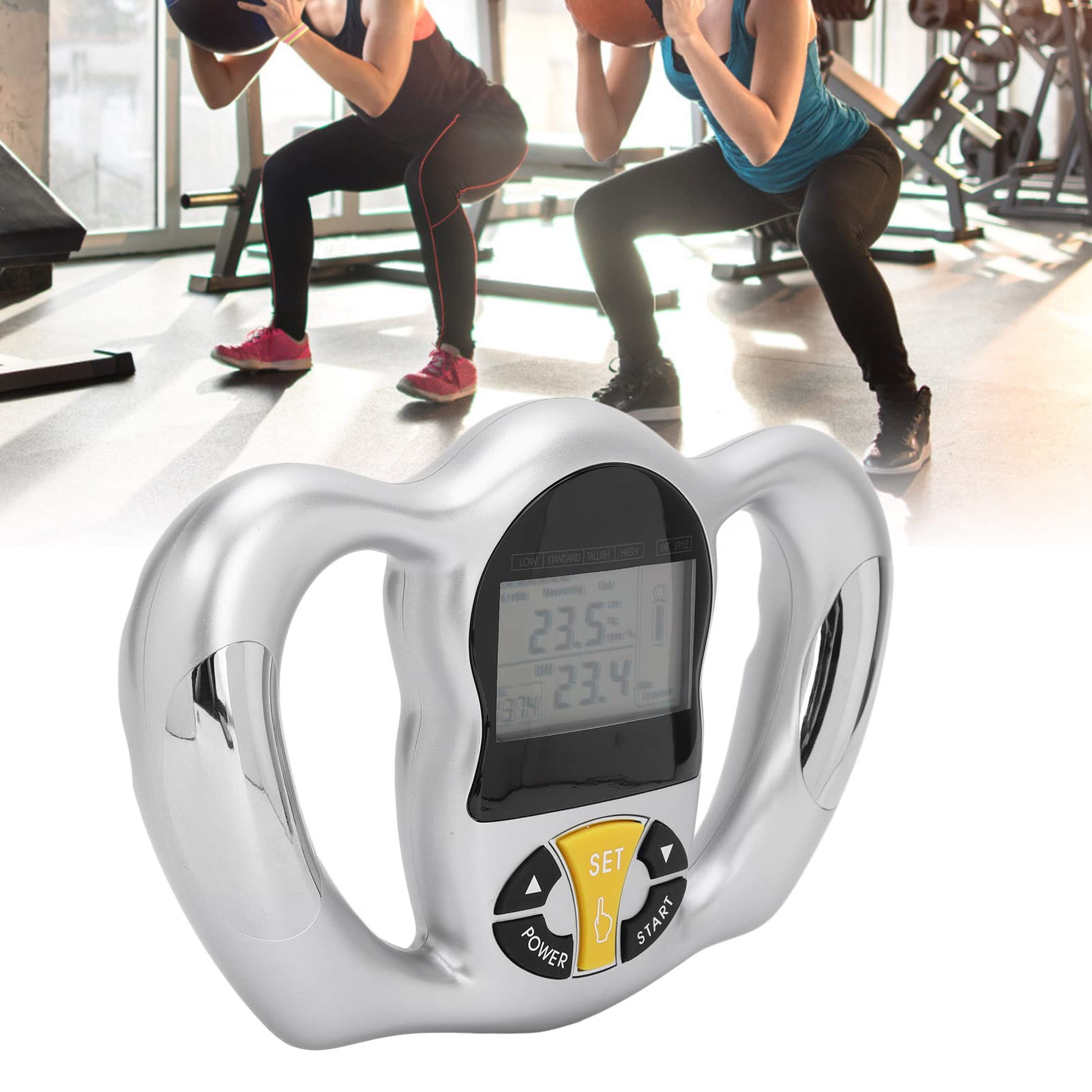 Portable Digital Body Fat Analyzer with LCD Display - Handheld BMI Meter for Weight Loss, Fitness Tracking, Muscle & Water Measurement - Ideal for Home Gym, Personal Health Monitoring & Fitness Enthusiasts