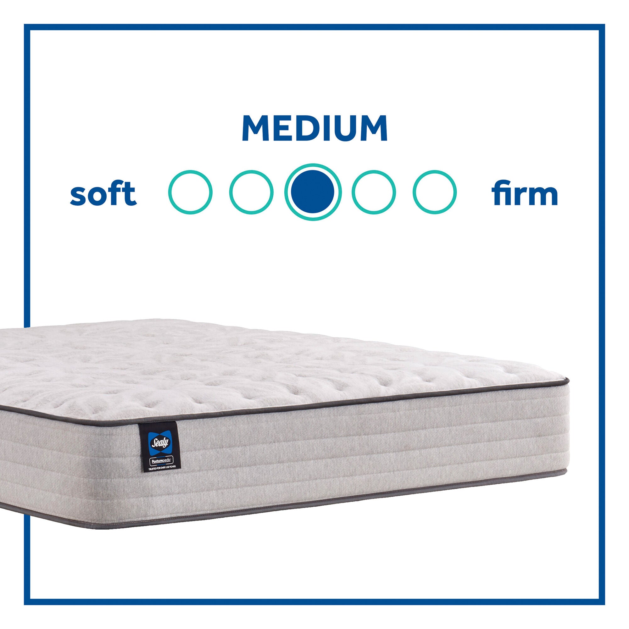 Sealy Posturepedic Spring Bloom Medium Firm Mattress - Queen Size Bed for Back Pain Relief & Pressure Relief - Perfect for Master Bedroom, Guest Room & Apartment Sleeping