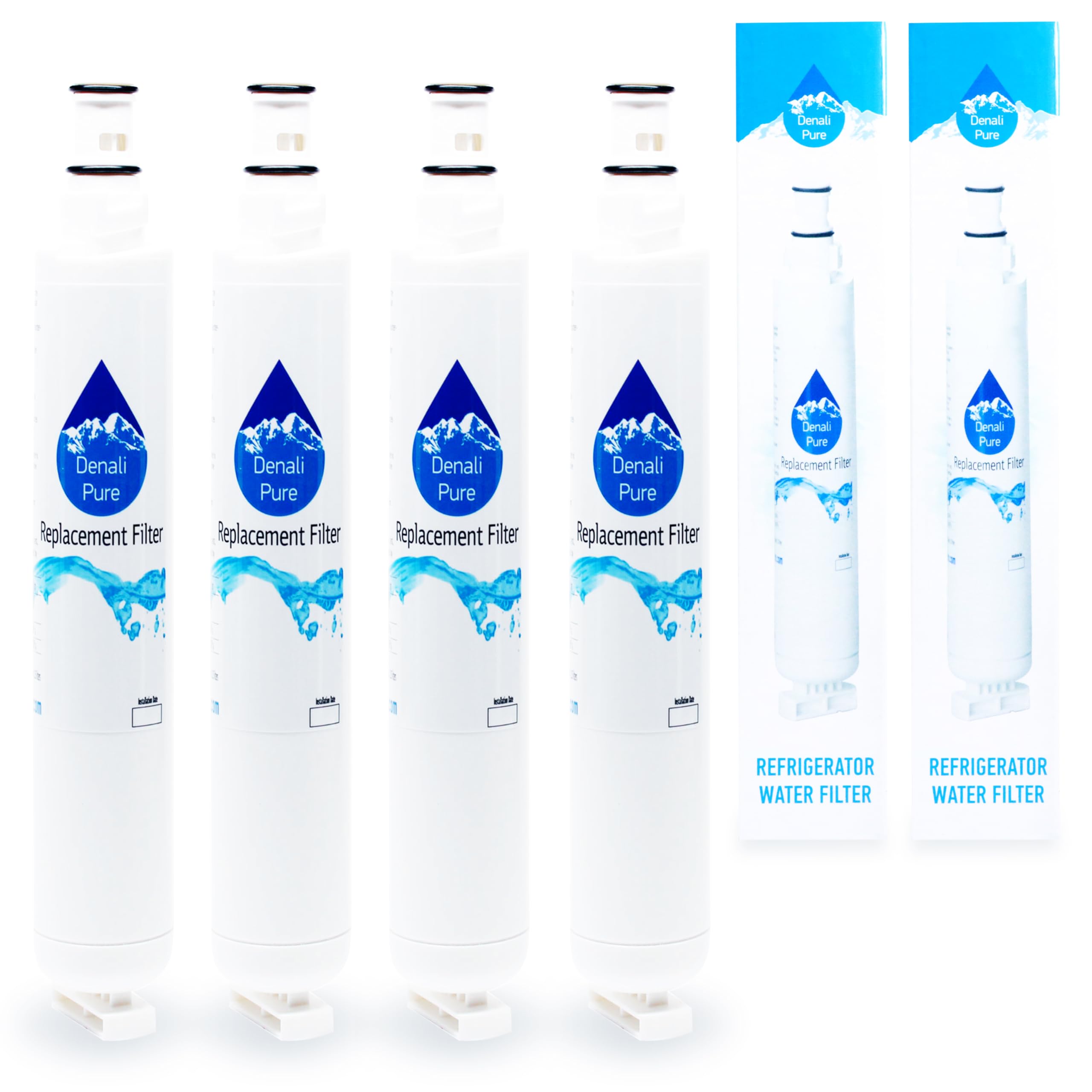 4-Pack Whirlpool GR2SHWXPL02 Refrigerator Water Filter Replacement - Compatible with Whirlpool 4396701 Fridge Water Filter Cartridge | Pure Drinking Water for Home & Office | BPA-Free Filtration System