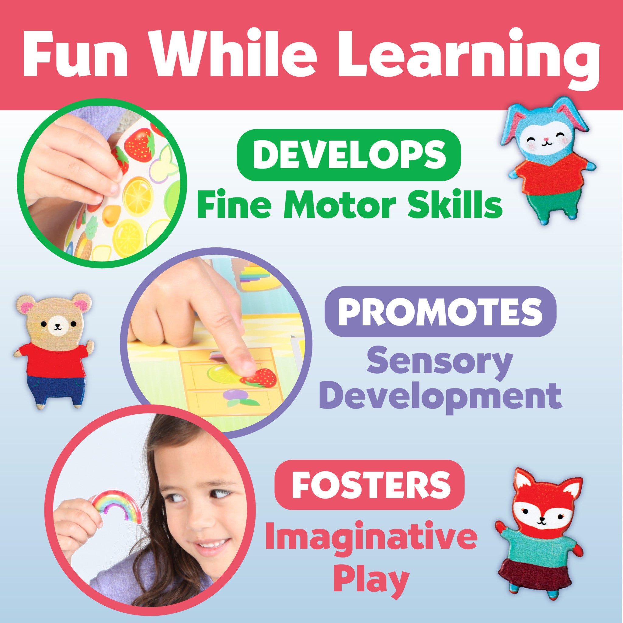 Sweet Sensory Stickers for Kids - Fun & Educational Sticker Pack #6361000 - Perfect for Sensory Play, Autism Therapy & Classroom Activities