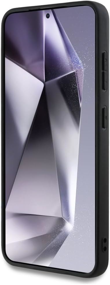 Guess Grained Leather Big 4G Logo Phone Case for Samsung Galaxy S25 6.2 Inch - Slim Protective Cover with Classic Logo - Black (GUHCS25SPGT4MBK) | Perfect for Everyday Use, Business & Travel Protection