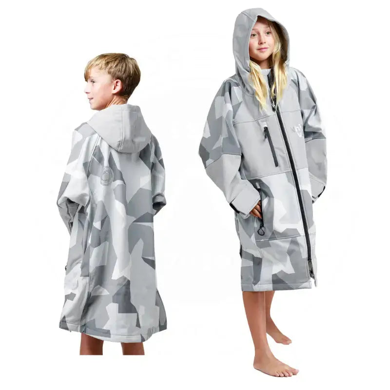 Kids Swimming Robe - Arctic Camo Unisex Soft Shell Pool Robe for Boys & Girls | Quick-Dry, Warm Cover-Up for Beach, Pool & Water Activities