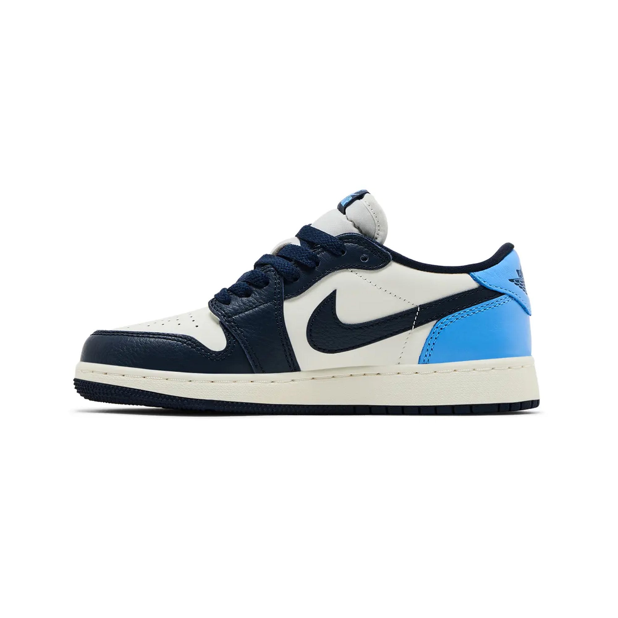 Air Jordan 1 Low OG 'Obsidian UNC' GS Sneakers (2025) - Retro Basketball Shoes for Women & Girls - Perfect for Casual Wear, Street Style & Sneaker Collection