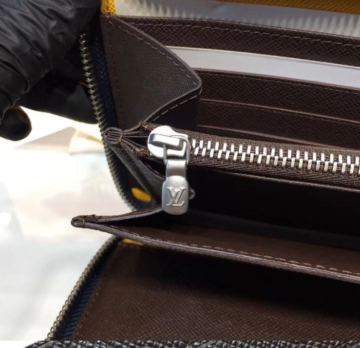 Authentic LV Zippy Organizer Wallet in Epi Leather - Blue & Gray | Luxury Compact Card Holder for Everyday Use & Travel Essentials