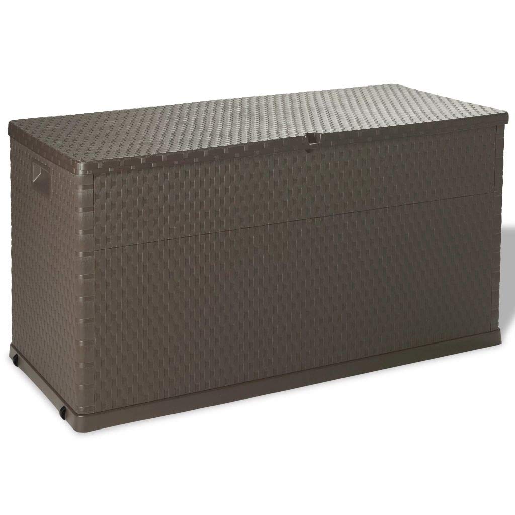 FAMIROSA 111 Gallon Outdoor Garden Storage Box - Waterproof Deck Patio Storage Chest for Cushions, Pillows, Blankets & Tools - 47.2