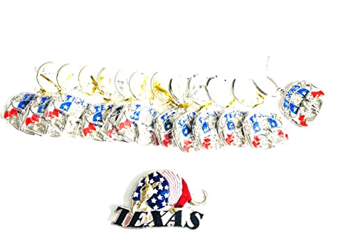 Texas Flag Longhorn Keychain