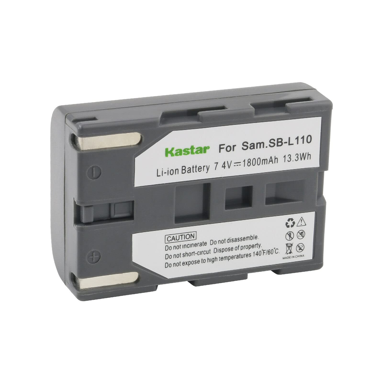 Kastar SB-L110 Replacement Battery for Samsung VP-D6050, VP-D63, VP-D65, VP-D69, VP-D70, VP-D73, VP-D75, VP-D76, VP-D77, VP-D7L, VP-D80 Cameras - Long Lasting Power for Video Recording & Photography