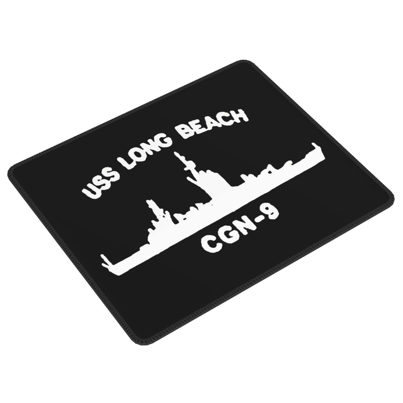 Custom USS Long Beach CGN-9 Gaming Mouse Pad - 10x12 Inch Non-Slip Computer Mousepad for PC Gamers - Perfect for Esports, Office Work & Home Use