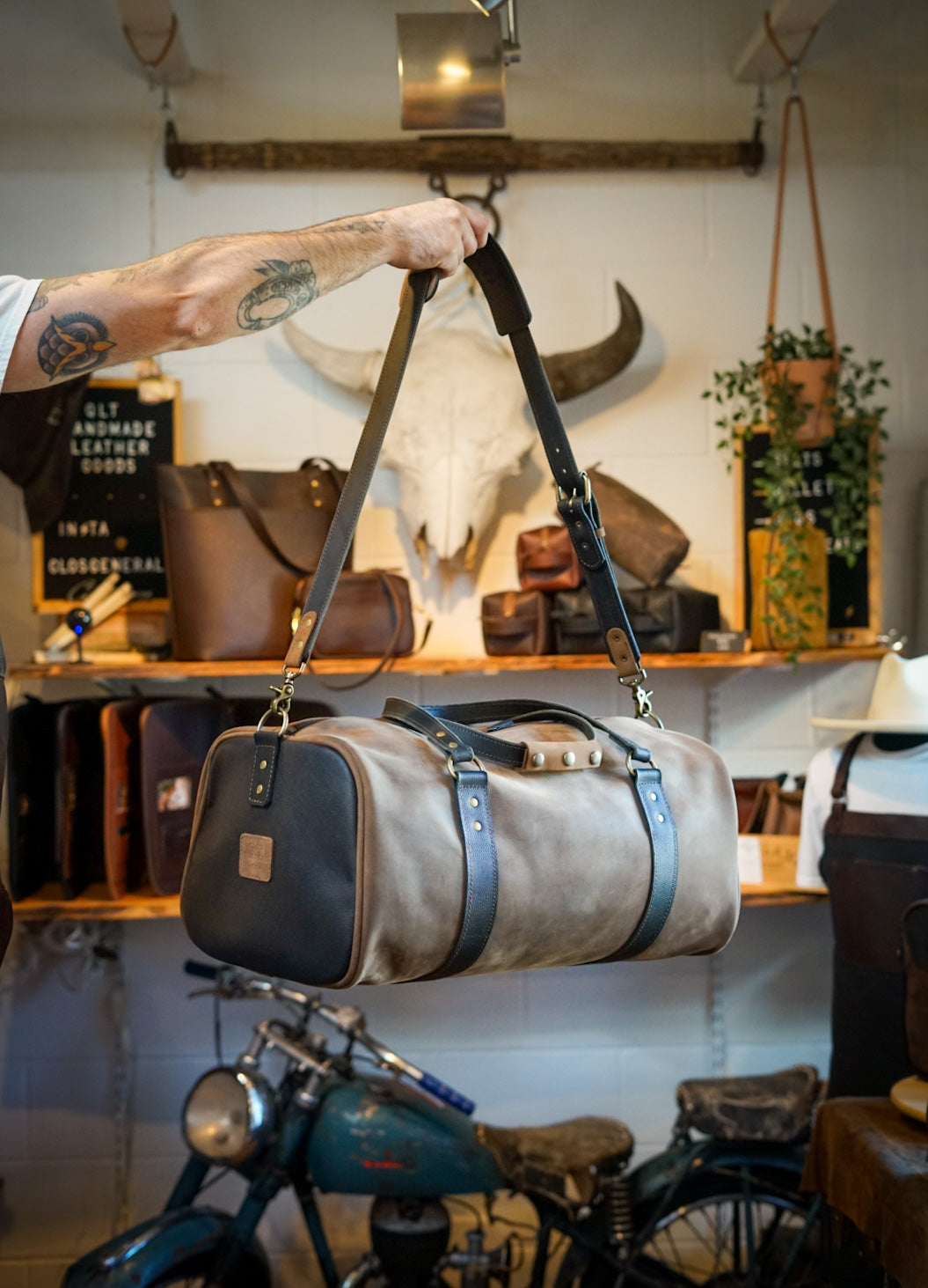 Premium Weekend Warrior Backpack - Two Tone Rebel Rust & Pebbled Black Accents - Perfect for Travel, Work & Outdoor Adventures