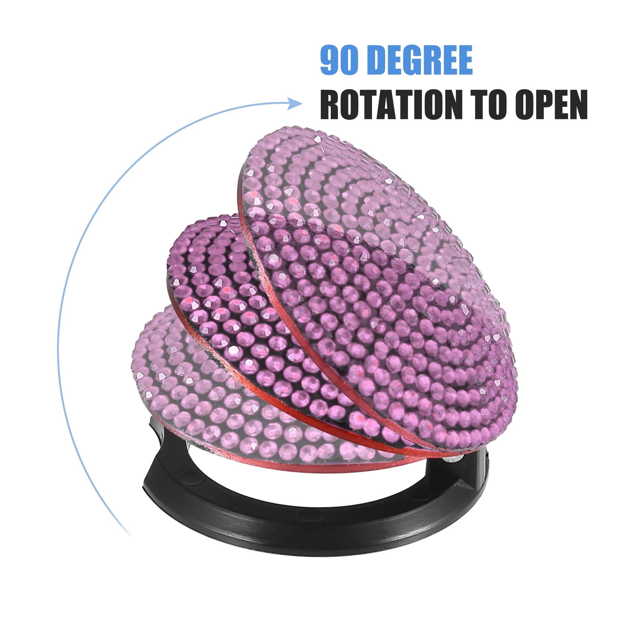 X AUTOHAUX Bling Car Start Stop Engine Button Cover - Pink Rhinestone Anti-Scratch Universal Decorative Ring for Ignition Protection | Stylish Accessory for Cars, SUVs & Trucks | Perfect Gift for Car Enthusiasts