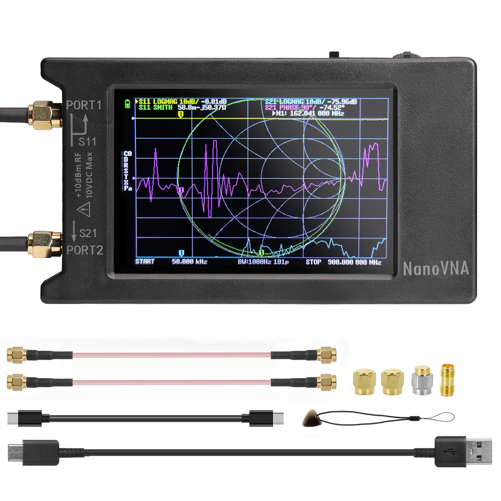 NanoVNA H4 1.5GHz Vector Network Analyzer Kit with 4
