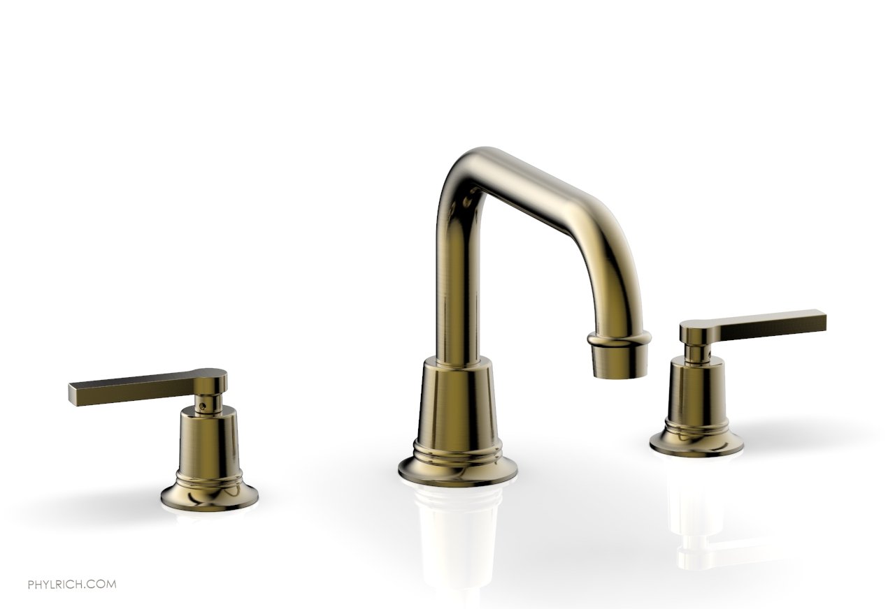 HEX MODERN Deck Tub Faucet Set with Lever Handles - Model 501 45 - Perfect for Bathroom Renovation & Modern Home Decor