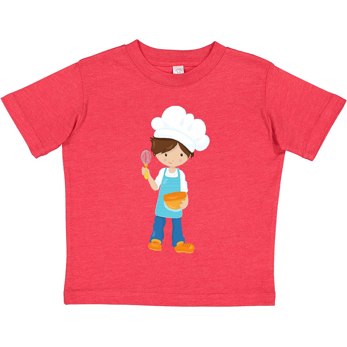 Inktastic Baking Baker Pastry Chef Cute Brown Hair Toddler T-Shirt - Fun Cooking Themed Shirt for Kids & Toddlers - Perfect for Baking Classes, Birthday Parties & Family Cooking Activities