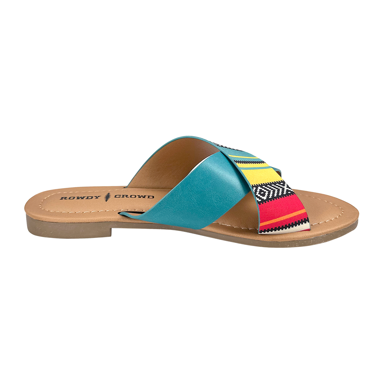 Women's Shiner Serape Sandals - Comfortable Bohemian Style Flip Flops for Beach, Pool & Summer Outfits