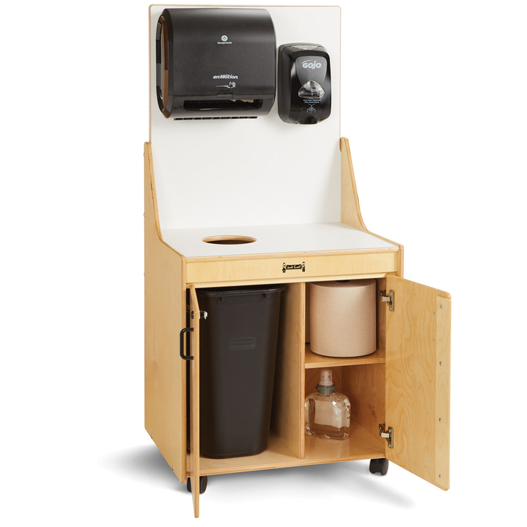 Jonti Craft Sanitization Cart 1355JC - Mobile Cleaning Station for Schools & Daycares | Disinfecting Supply Organizer with Wheels for Classrooms, Hospitals & Offices
