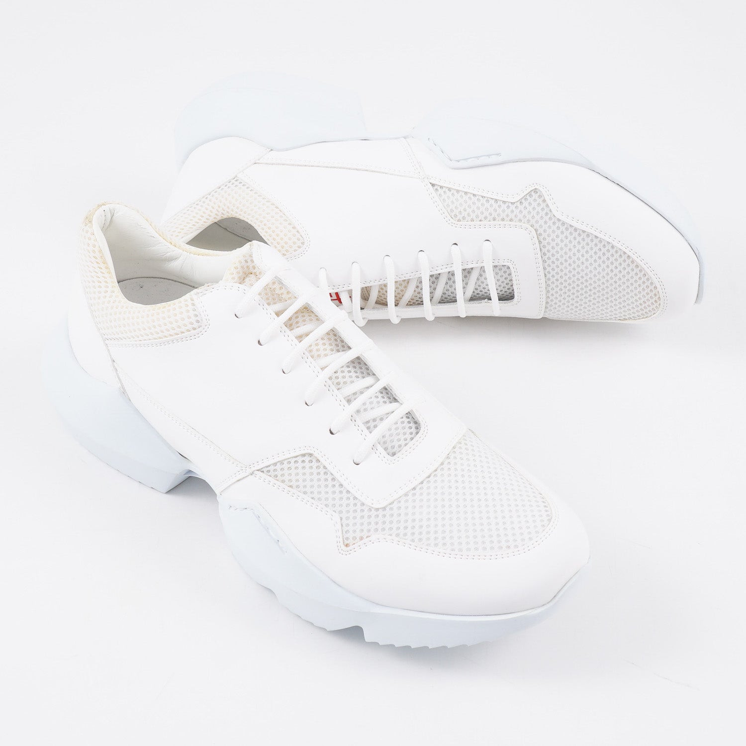 Kiton KNT Men's Leather and Textile Sneakers - Comfortable Casual Shoes for Walking, Travel & Everyday Wear
