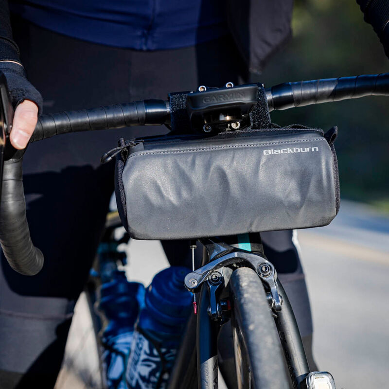 BlackBurn Grid Handlebar Bag - Waterproof Bike Handlebar Bag for Cycling, Hiking & Commuting - Compact & Durable Bicycle Accessory for Road & Mountain Bikes