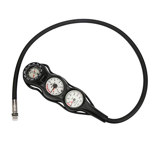 Keenso GG-997 Professional Scuba Diving Pressure Gauge with Depth Meter & Compass - High Visibility Luminous Display, Ergonomic Design for Underwater Safety - Perfect for Recreational Diving, Spearfishing and Underwater Exploration