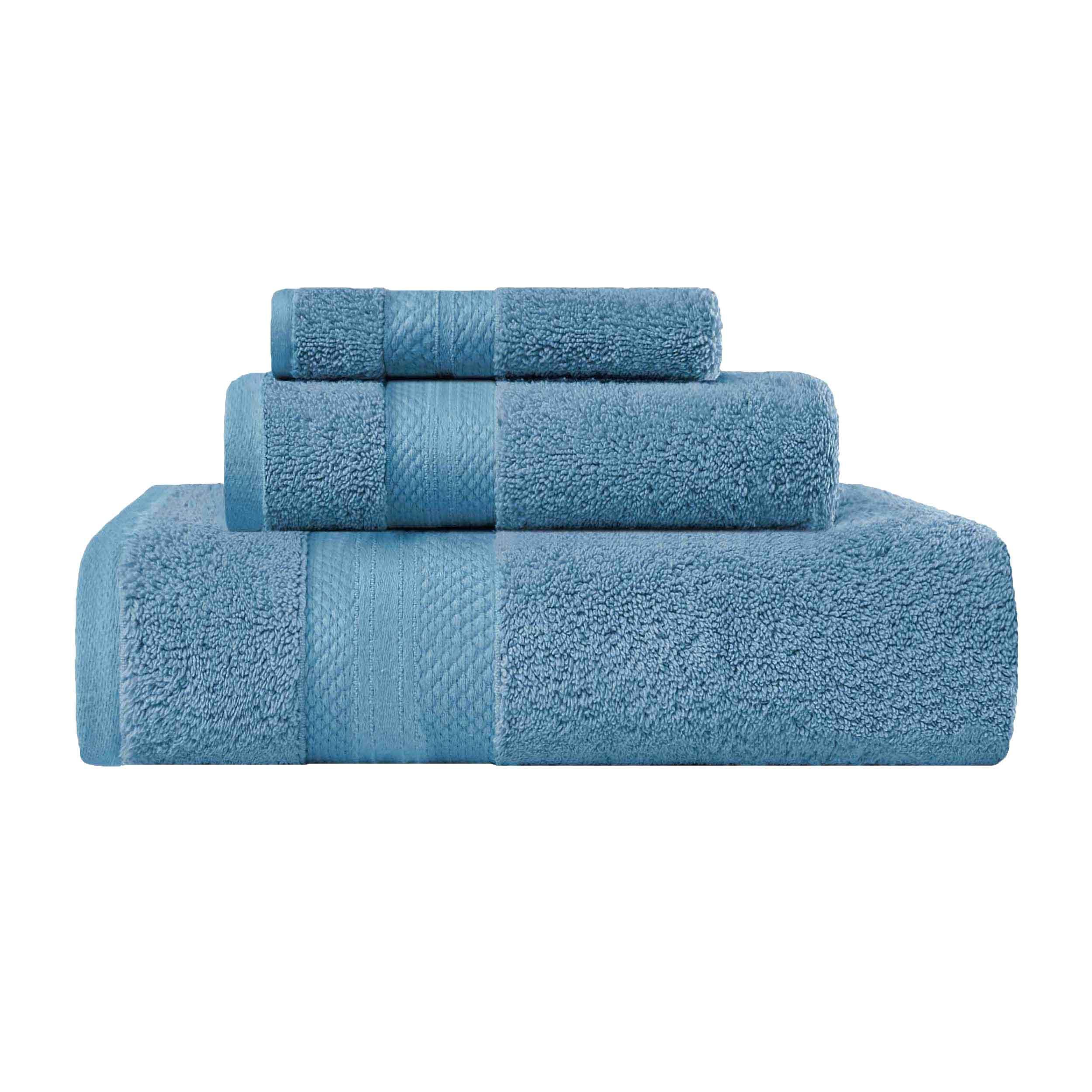 Premium Turkish Cotton 3-Piece Ultra Plush Bath Towel Set - Highly Absorbent, Soft & Luxurious for Spa, Bathroom & Beach Use