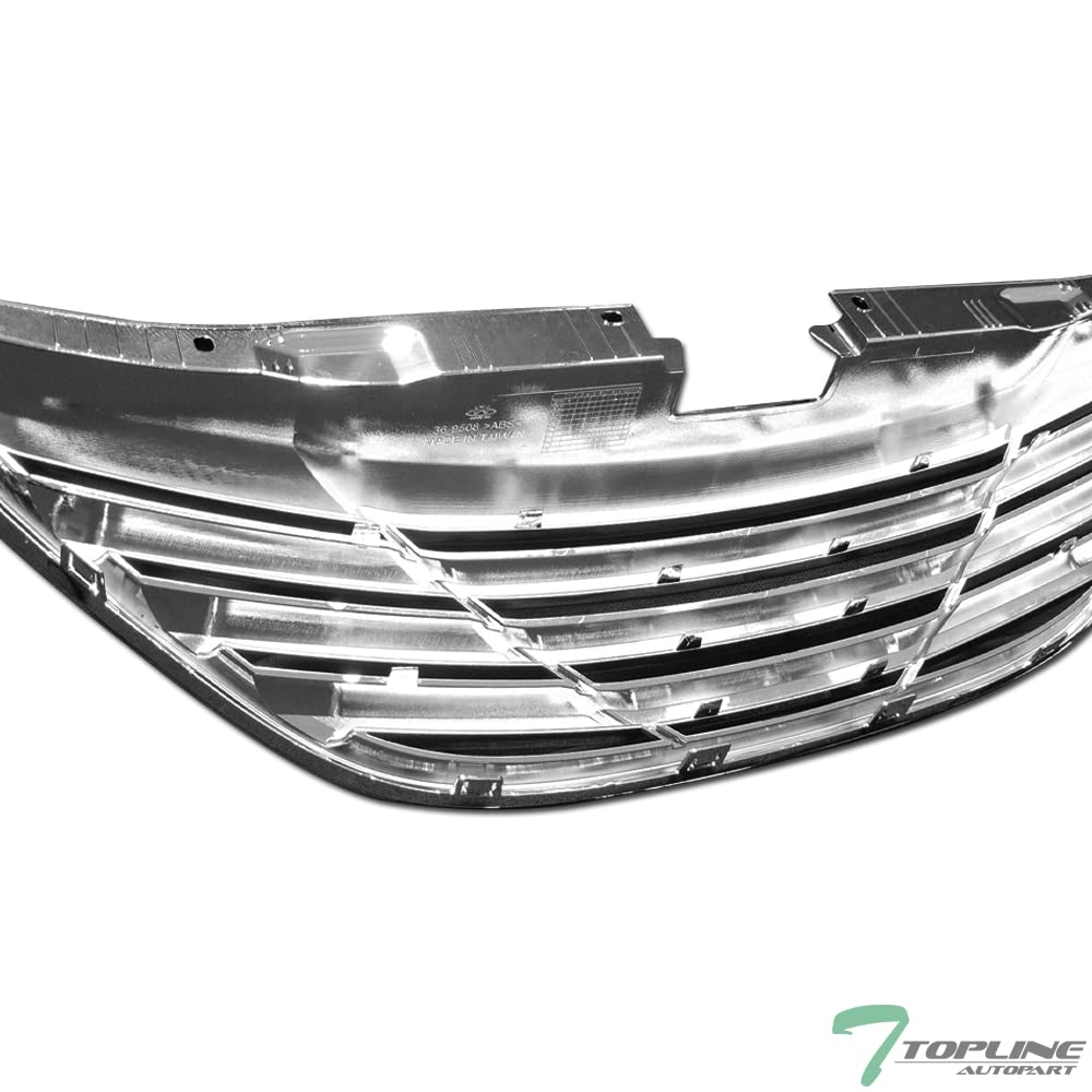 2010-2013 Hyundai Sonata Chrome Horizontal Front Bumper Grille Replacement - OEM Style Upgrade for Enhanced Vehicle Appearance | Perfect for Car Customization & Style Enhancement