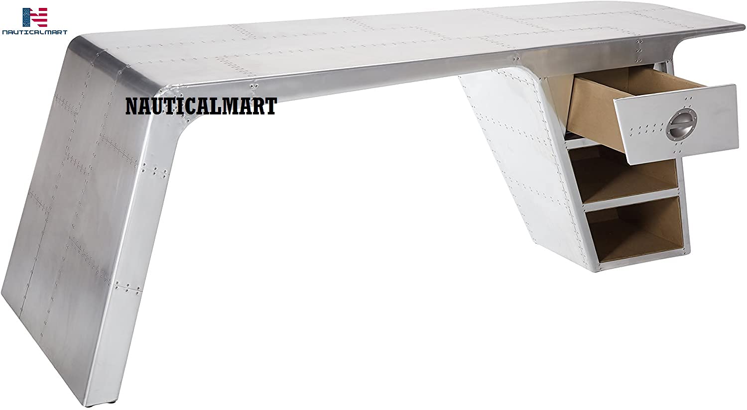 NauticalMart Aluminum Wing Desk for Home & Office