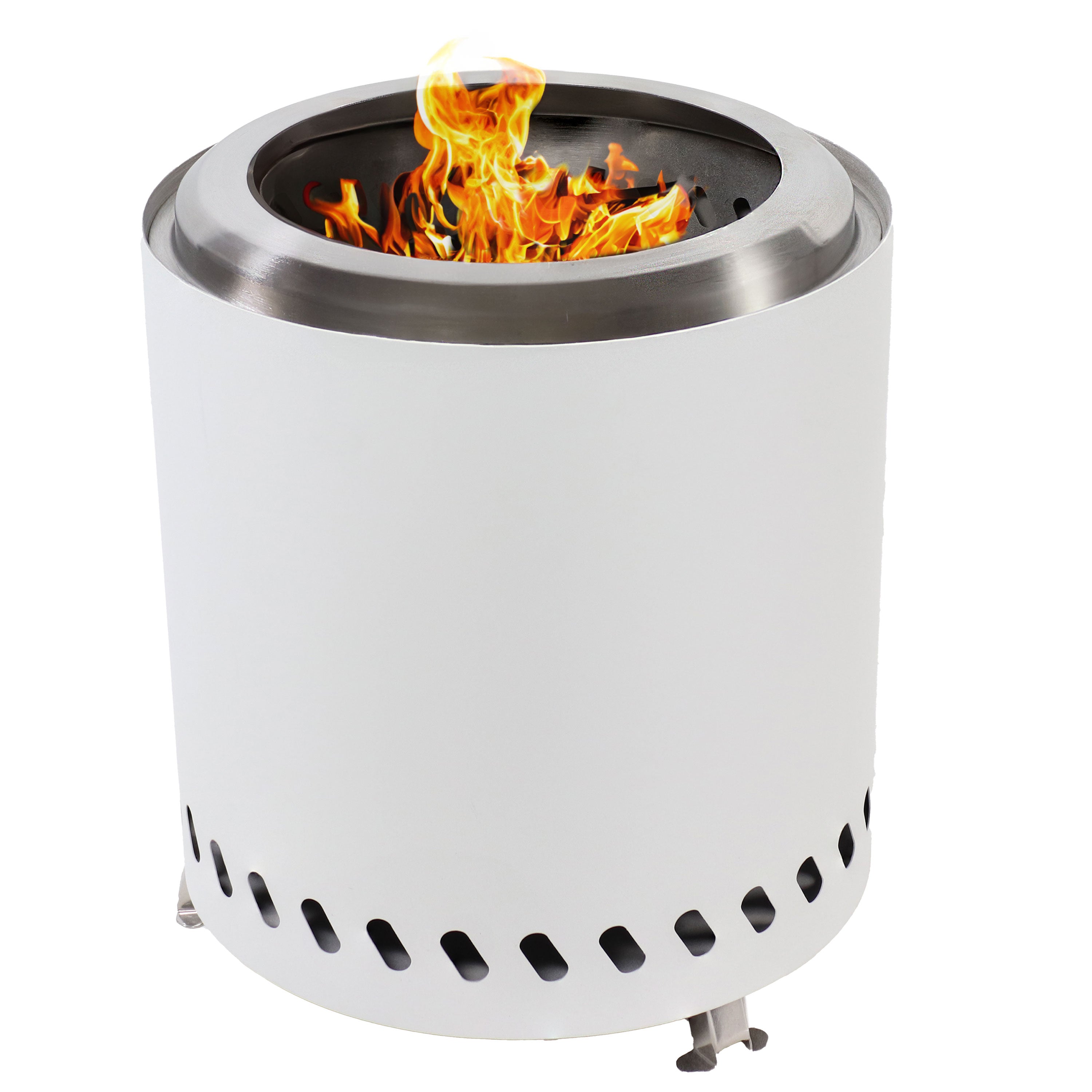 Sunnydaze Portable Smokeless Fire Pit with Carry Bag & Poker - Compact Tabletop Fire Pit for Camping, Backyard, Patio, and Outdoor Gatherings