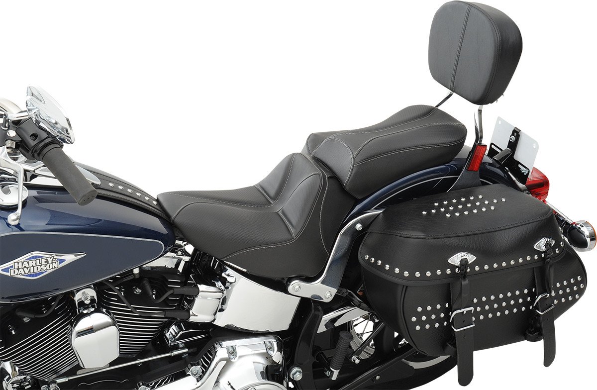 Saddlemen Dominator Pillion Pad for Harley FLSTC 2006-2017 - Comfortable Passenger Seat Cushion for Long Rides & Cruising