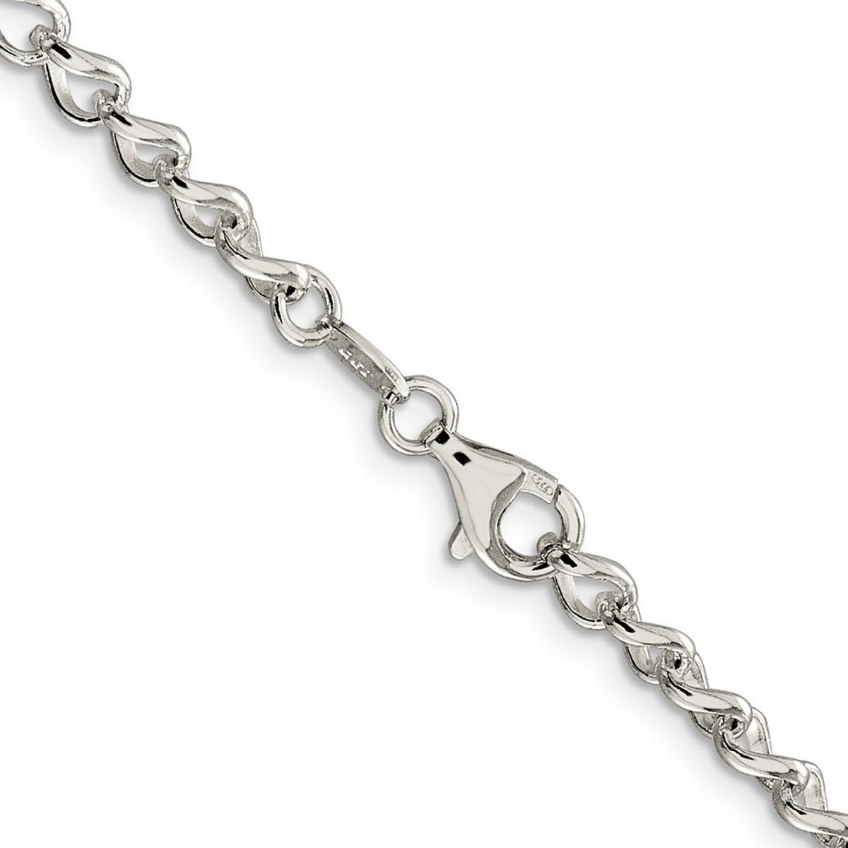 925 Sterling Silver Polished Fancy Lobster Clasp Curb Chain Necklace - 4.5mm Half Round Wire for Women & Men | Perfect for Everyday Wear, Gifts & Special Occasions