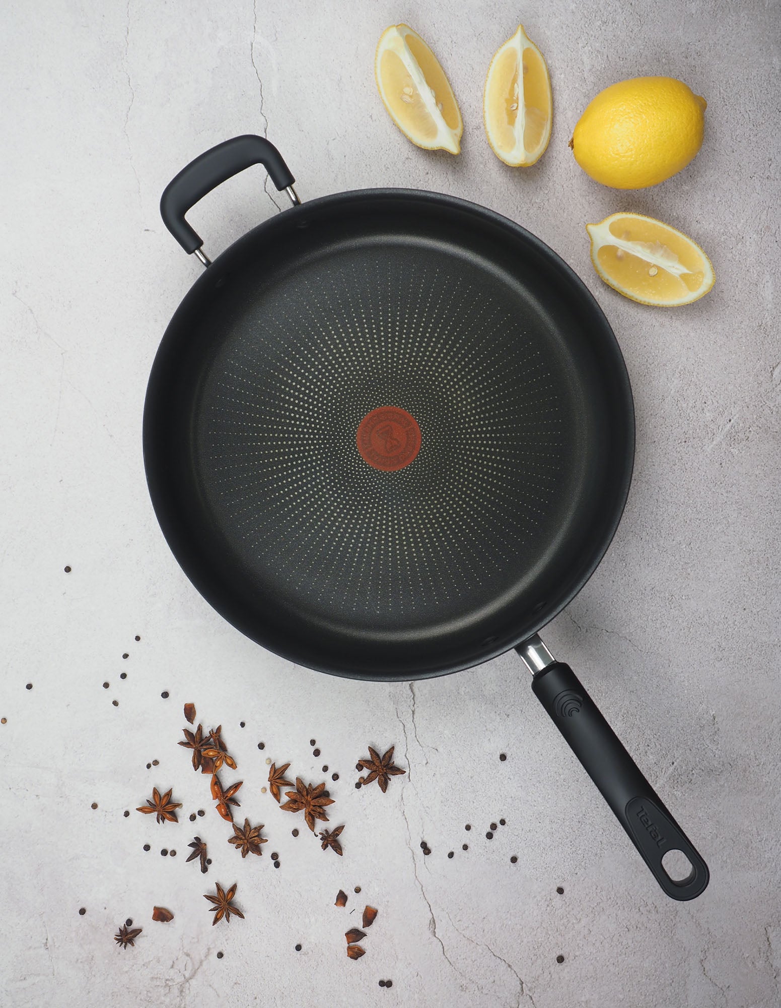 Tefal Specialty Hard Anodised Non-Stick 30cm Sauté Pan with Lid - Perfect for Frying, Searing & Cooking Steak, Chicken & Vegetables