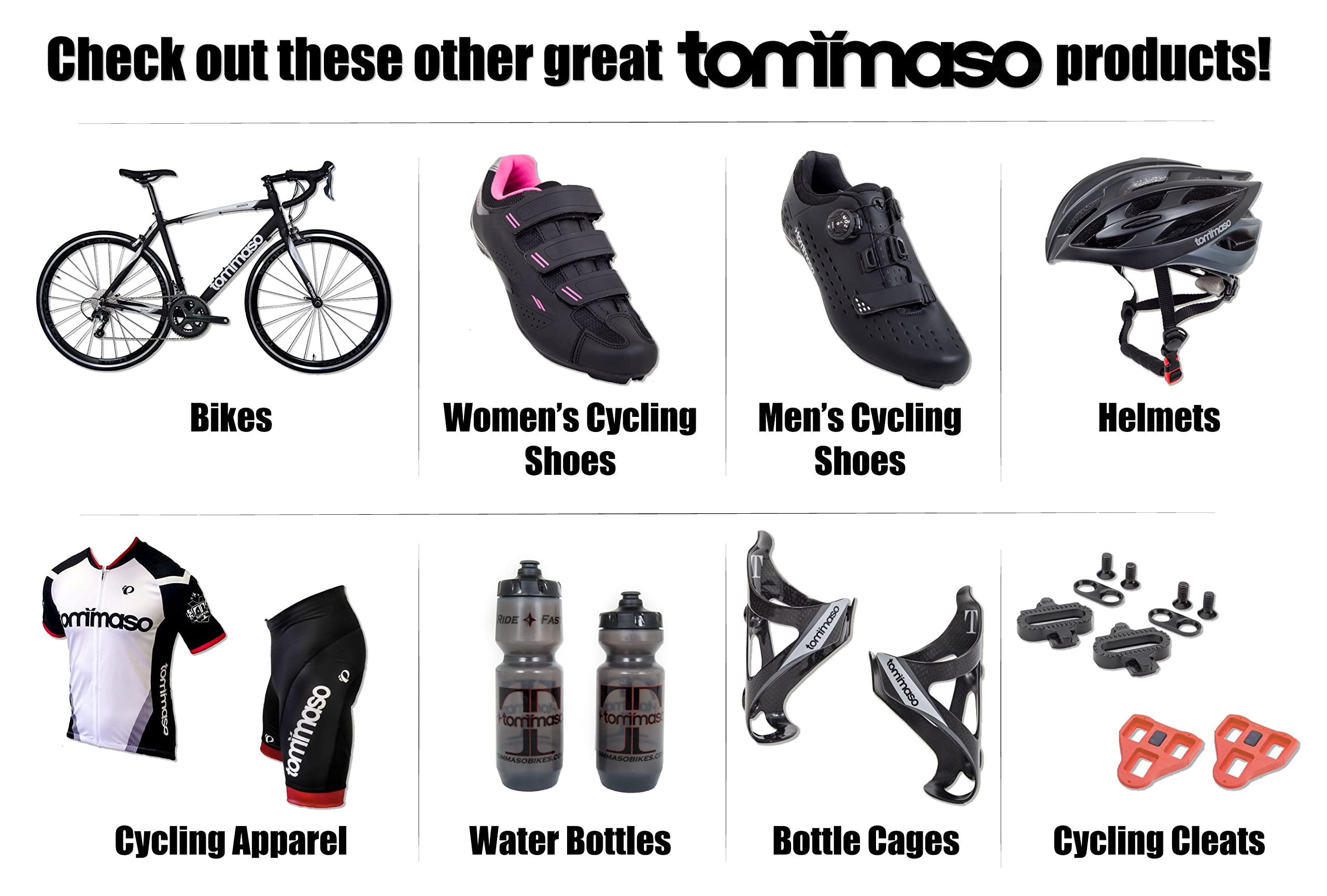 Tommaso Strada Peloton Cycling Shoes for Men - SPD Indoor & Road Bike Shoes with Delta Clips - Comfortable Spin Shoes for Peloton Workouts & Road Cycling - Perfect for Indoor Training & Outdoor Rides