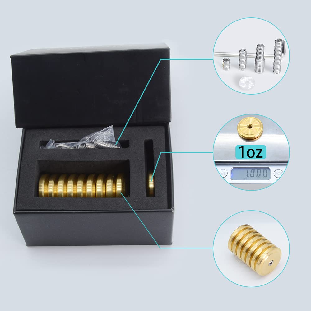 BICASTER Archery Stabilizer Weights - 10oz Stainless Steel Bow Stabilizer Kit for Improved Accuracy | Perfect for Target Practice & Hunting