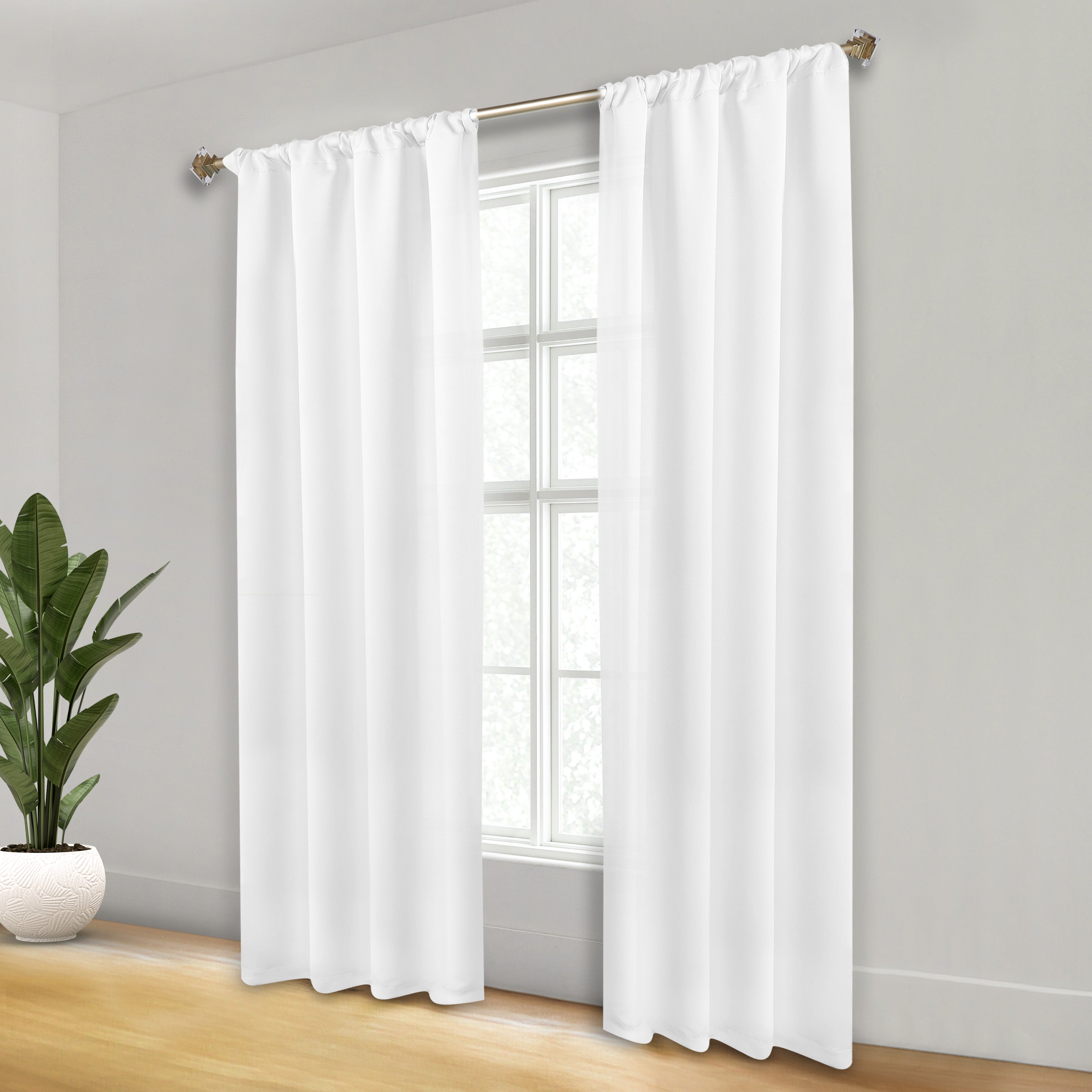 Machine Washable Blackout Curtains Set of 2 - Solid Color Room Darkening Window Drapes for Bedroom, Nursery & Home Theater - Noise Reducing & Energy Efficient